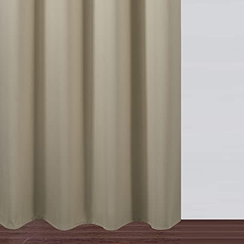 LEMOMO Beige Blackout Curtains/52 x 108 Inch/Set of 2 Panels Room Darkening - Image 9