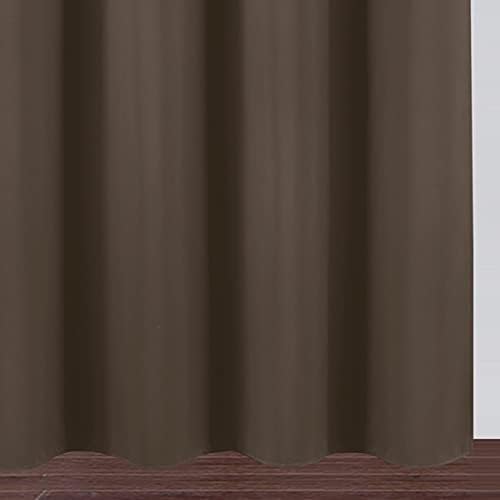 LEMOMO Chocolate Brown Blackout Curtains 42 x 63 Inch Length/Set of 2 Curtain - Image 8
