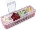 melii Snackle Box | 4 Compartment Snack Container with Individual Lids, BPA-Free Food Storage for Travel, School & On-the-Go Snacks, Kids & Family Organizer (Berry)