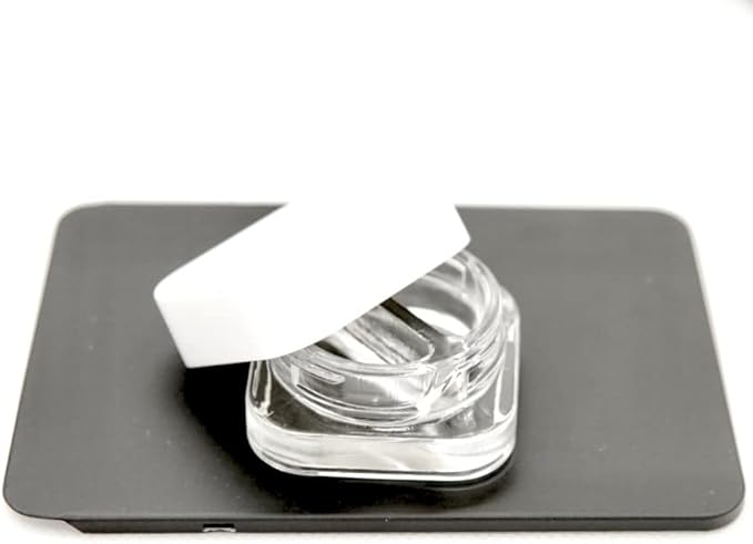 CannaAroma 60 Pack | 7ml Square Jar w/Dual Compartments (3.5ml each compartment) | Cube Jar Glass Container (White-Lid)