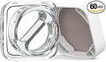 CannaAroma 60 Pack | 7ml Square Jar w/Dual Compartments (3.5ml each compartment) | Cube Jar Glass Container (White-Lid)