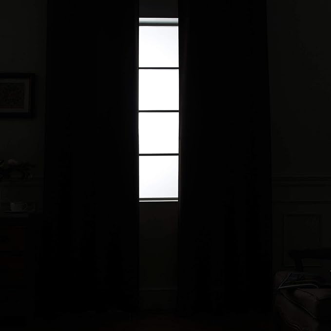 Yakamok 100% Blackout Window Curtain Panels, Heat and Full Light Blocking Drapes - Image 8