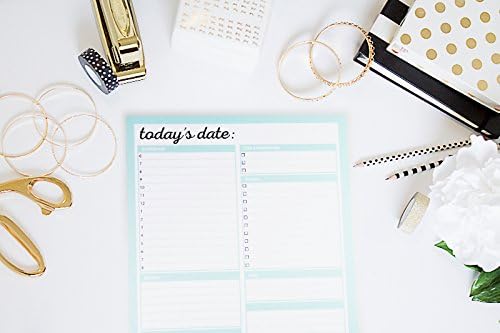 JULIANNE & CO Daily To-Do Undated Tear-Away Planner Notepads - Premium Personal Organizer for Home, Office, Work, School - 50 Pages for Daily Tasks, Notes, Water Intake and Meal Prep (8.5 x 11) (3-PK)