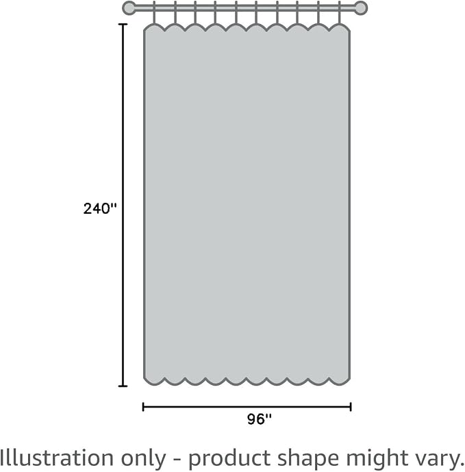 RYB HOME Extra Wide Curtain for Room Divider, 20ft Wide x 8ft Long - Image 6