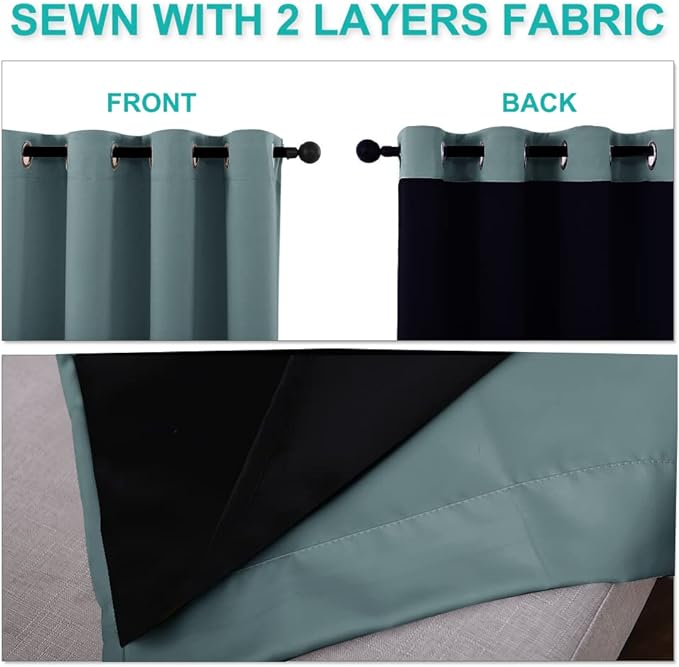 NICETOWN Full Shading Cold Blocking Curtains - Image 4