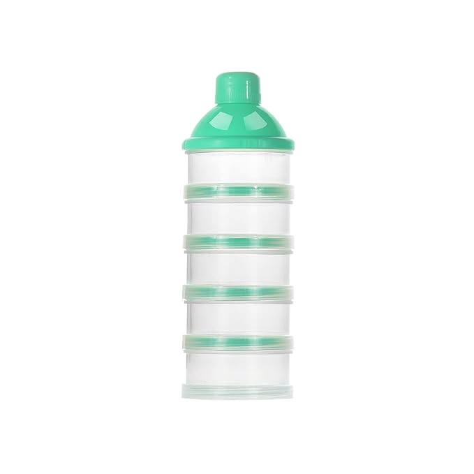 Accmor Formula Dispenser On The Go, 5 Compartments Stackable Formula Container for Travel, Baby Milk Powder Kids Snack Container, BPA Free