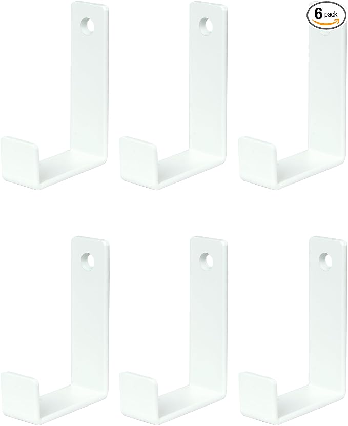 Piffny 6 Pack Heavy Duty Steel Essential Style Wall Hooks by Piffny