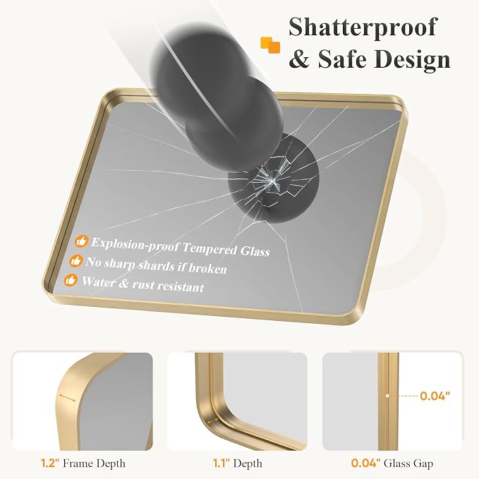 NEWBULIG 32X48 Inch Bathroom Mirror - Image 4