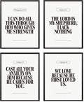 Locomiss Black and White Christian Wall Art Decor Posters, Modern Bible Verse by Unknown