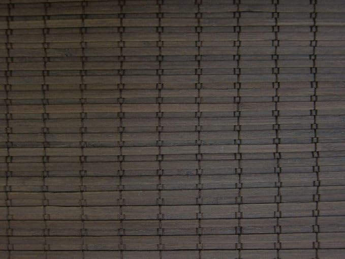 Cordless Woven Wood Roman Shades, 36W x 48H, Eastfield Umber, Sizes 20-72 Wide by FirstRateBlinds