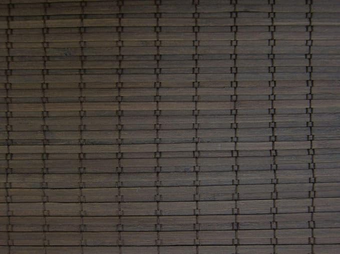 Cordless Woven Wood Roman Shades, 35W x 60H, Eastfield Umber, Sizes 20-72 Wide by FirstRateBlinds