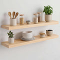 Homeforia 30 inch Natural Floating Shelf, High End Solid Real Wood 30inch Small by Homeforia