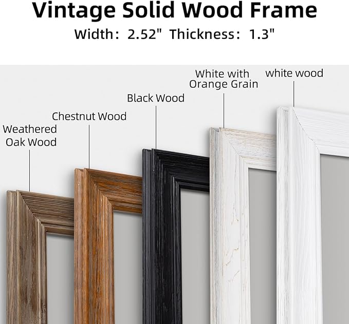 30 x 36 Rustic Wooden Framed Wall Mirror - Image 3