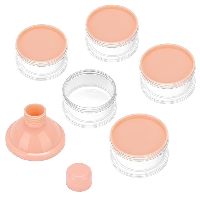 Accmor Formula Dispenser On The Go, 5 Compartments Stackable Formula Container for Travel, Baby Milk Powder Kids Snack Container, BPA Free