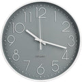 Wall Clock 12 Inch Non-Ticking Silent Modern Simple Style Round Decor Clock by BAKBRAND