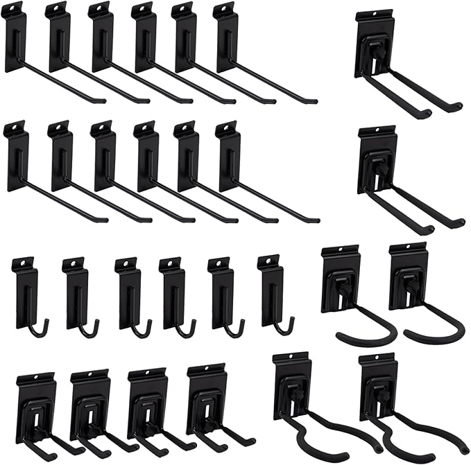 Slat Wall Accessories 28 PCS Garage Hooks Heavy Duty Slatwall Panel Hook by FRAYSCENT
