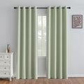 IGEMAEVE Sage Green Curtains 84 Inch Length 2 Panels Set, Light Filtering by IGEMAEVE