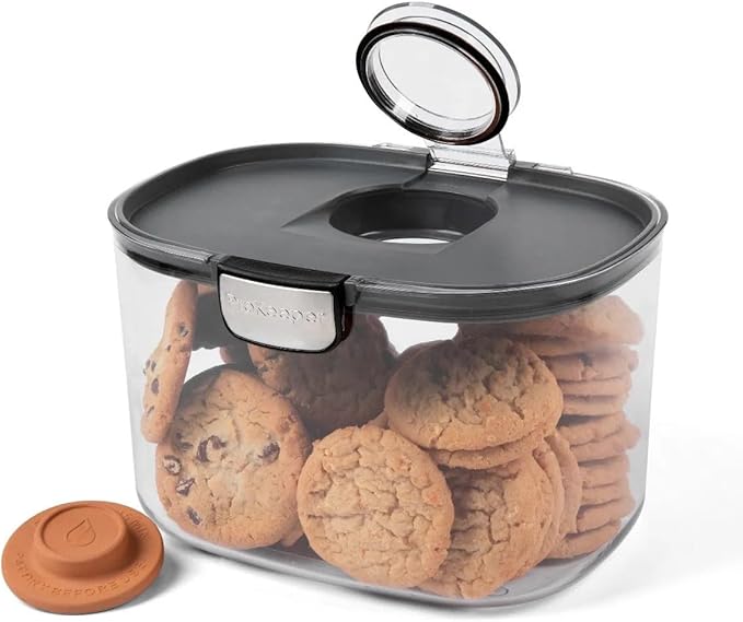 Progressive ProKeeper International Airtight Food Storage Container with Terracotta Disk for Freshness, Stackable & Dishwasher Safe, Ideal for Cookies, Baked Goods, & More, 3 & 5 Quart Set