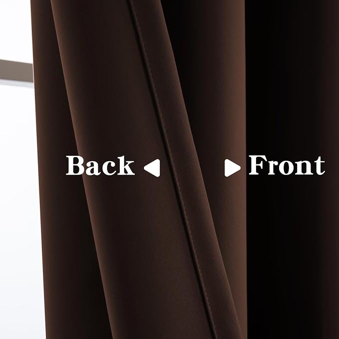 IGEMAEVE Blackout Curtains 72 Inch Length 2 Panels Set, Rod Pocket Energy - Image 4
