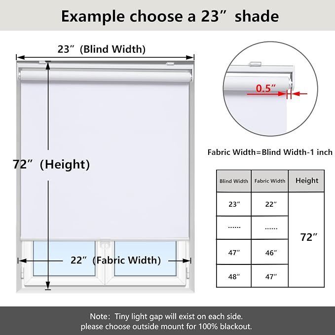 Cordless Roller Shades Blackout Blinds - Image 5