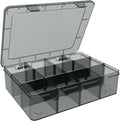 Plastic Organizer Box, 12 Grids Clear Bead Organizer Compartment Box with Removable Dividers for Tackle box,Parts, Earring Container Tool Fishing Hook Hair Accessories,8.8" L x 6.7" W x 2" H