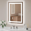 USHOWER LED Bathroom Mirror 24x32 Inch Tempered Glass by USHOWER