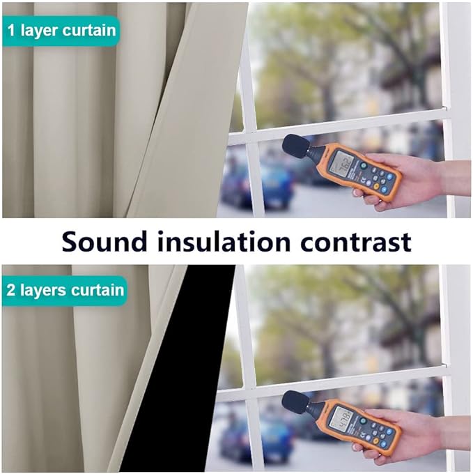 NICETOWN Natural Blackout Curtains 84 inches Long, Full Light Blocking Drapes - Image 4