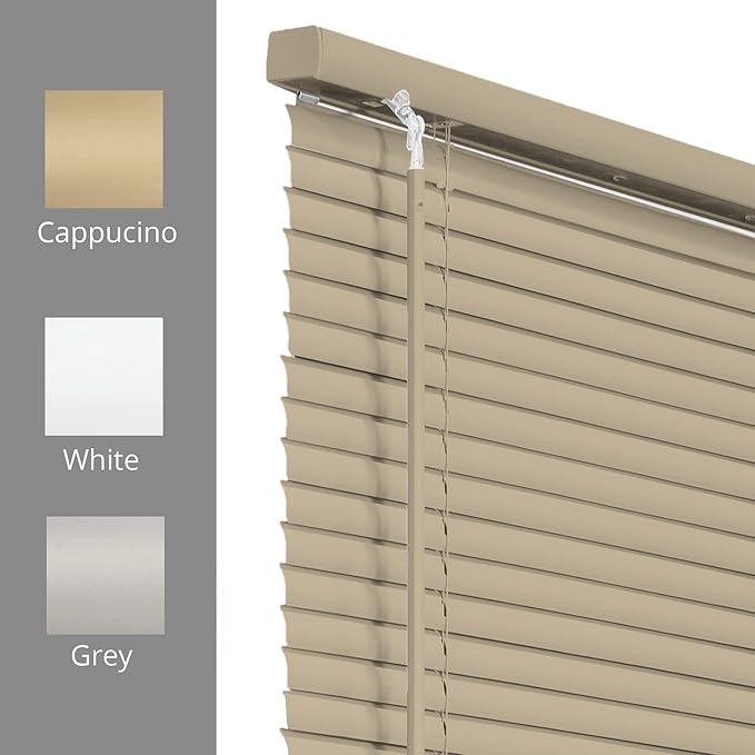 CHICOLOGY Mini Blinds for Indoor Windows – 22"W x 72"H, Cappuccino Horizontal - Image 5