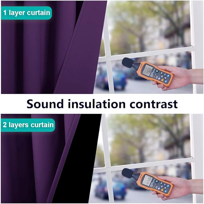 NICETOWN 100% Blackout Short Curtains - Image 4