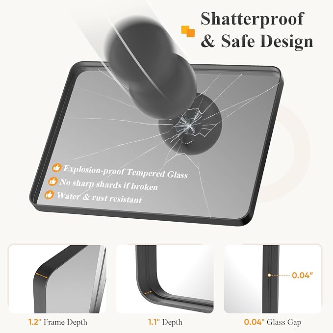 NEWBULIG 16X20 Inch Bathroom Mirror - Image 4