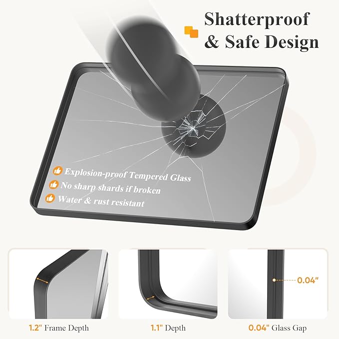 NEWBULIG 36X36 Inch Bathroom Mirror - Image 4