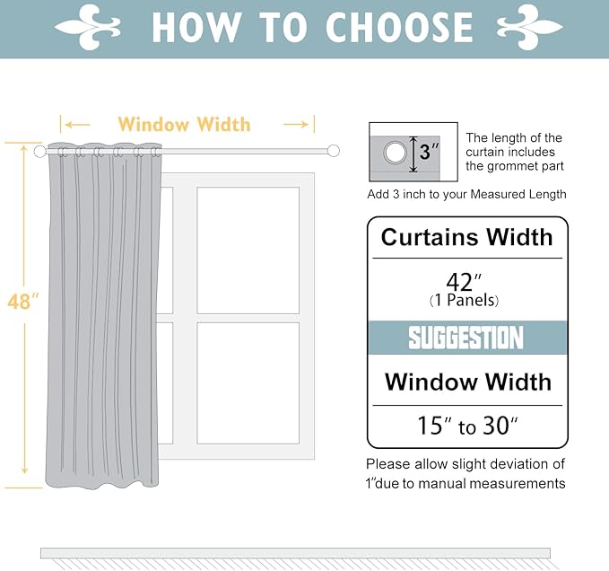 ChrisDowa Blackout Curtains 48 inches Long - Image 5