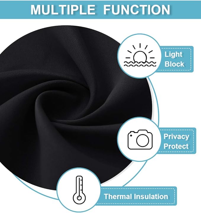 RYB HOME Space Divider Wall Panel, Room Darkening Drape - Image 6