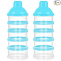 Accmor Formula Dispenser On The Go, 5 Compartments Stackable Formula Container for Travel, Baby Milk Powder Kids Snack Container, BPA Free