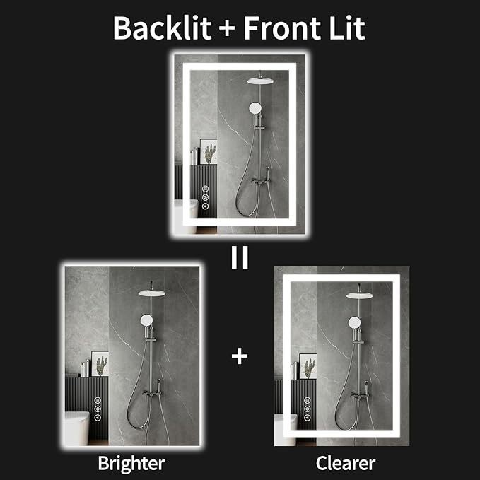 24"x36" LED Bathroom Mirror - Image 2