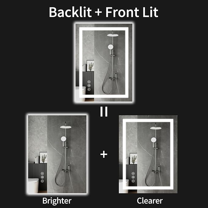 40"x30" LED Bathroom Mirror - Image 2