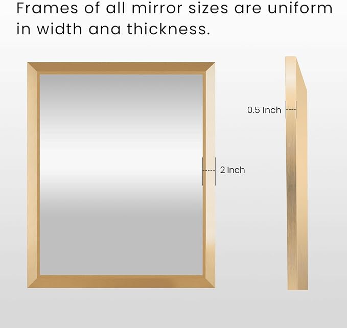 Amorho 24x36 Inch Bathroom Mirror, Wall-Mounted Mirrors Perfect - Image 5