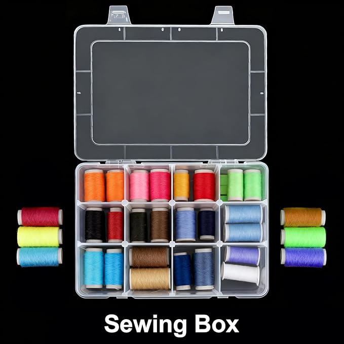DUOFIRE Clear Plastic Bead Organizer Container Storage Box Adjustable Dividers Removable Grid Compartment for Jewelry Beads Earring Container Tool Fishing Hook Small Accessories(12 Grids)