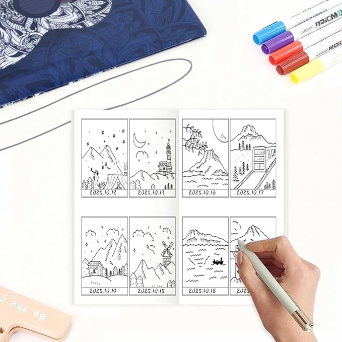 Pocket Planner Notebook, Storyboard Planner Refills, 30Sheets, 8.25x4.25inches Regular TN Journal Notebooks, Travelers Notebook Insert Shot List Planner for Creators