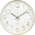 Wall Clock 12 Inch Non-Ticking Silent Modern Simple Style Round Decor Clock by BAKBRAND