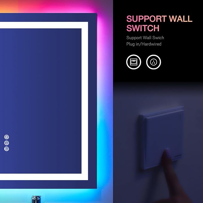 LOAAO 20"X28" LED Bathroom Mirror - Image 6