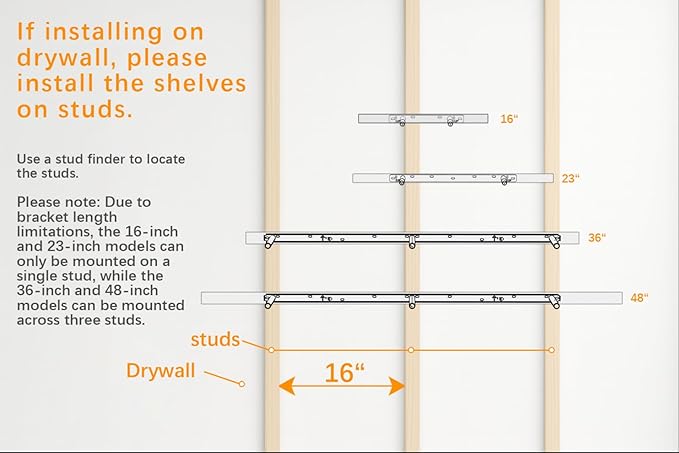 BAYKA Floating Shelves for Wall, 22.5 Inch Rustic Wood Wall Mounted Shelving - Image 9