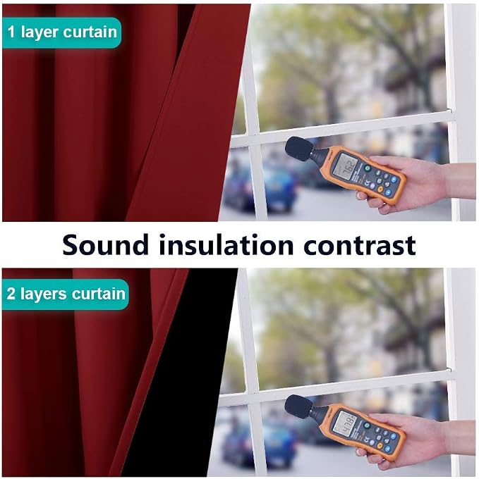 NICETOWN Cold Blocking Curtains, 100% Blackout Curtain Panels, Thermal - Image 4