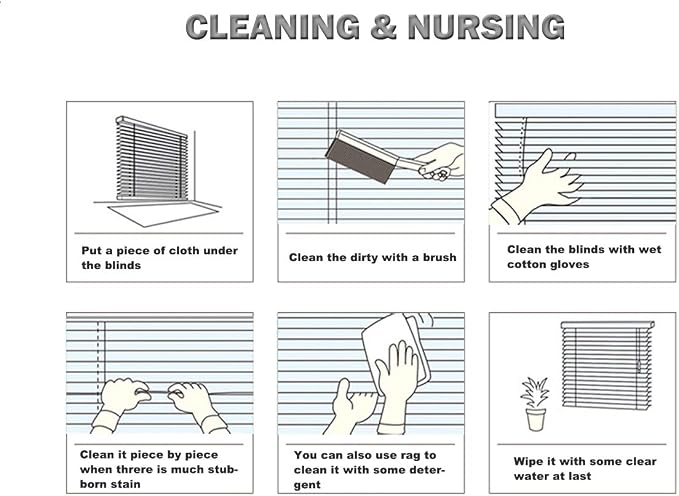 YIIBAII Mini Blinds Suitable for 20" W x 64" H Windows 1" Aluminum Horizontal - Image 9