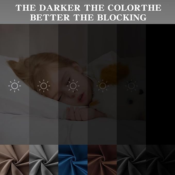 IGEMAEVE Blackout Curtains for Bedroom 1 Panel, Custom Curtains Thermal - Image 5