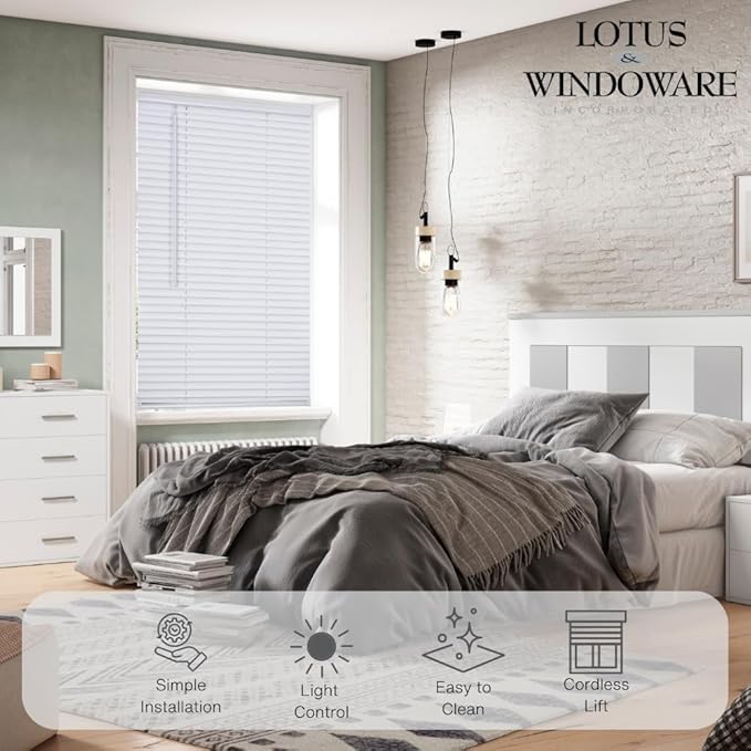 LOTUS & WINDOWARE Cordless Mini Blind, 30.5" Wide x 60" Long - Image 3