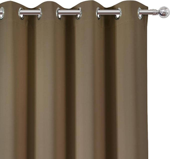 LEMOMO Brown Thermal Blackout Curtains/52 x 54 Inch/Set of 2 Panels Room - Image 6