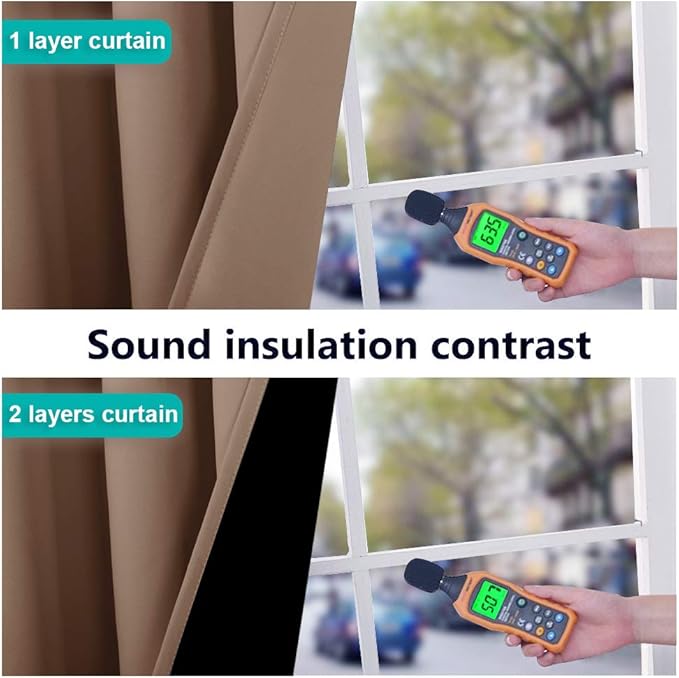 NICETOWN Cold Blocking Curtains, 100% Blackout Curtains Thermal, Noise - Image 4