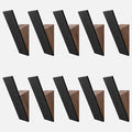 Homeforia Walnut Wood Coat Hooks, High End Walnut Wood & Black Metal Wall by Homeforia