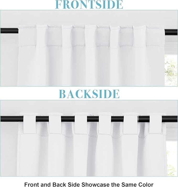 RYB HOME Small Curtains for Bedroom, Window Shades Thermal Insulating Privacy - Image 6